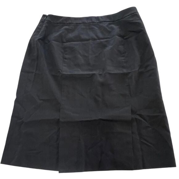 Theory Skirt Womens 8 Black Wool Blend Office Career Pencil Knee Length Classic - Picture 2 of 7